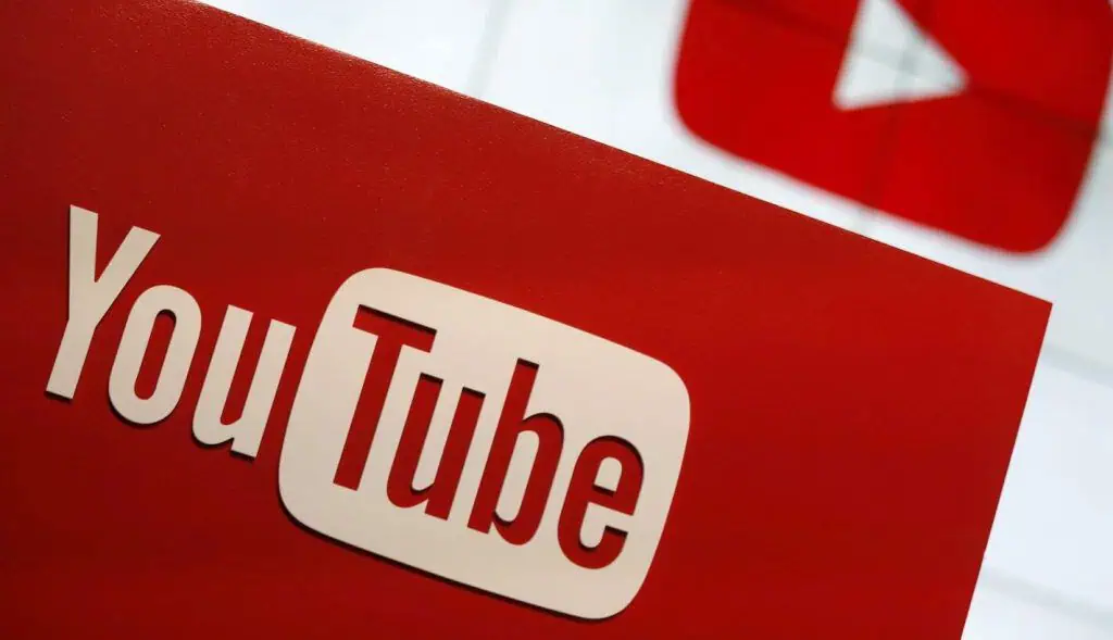 Red square on an angle with the YouTube logo displayed
