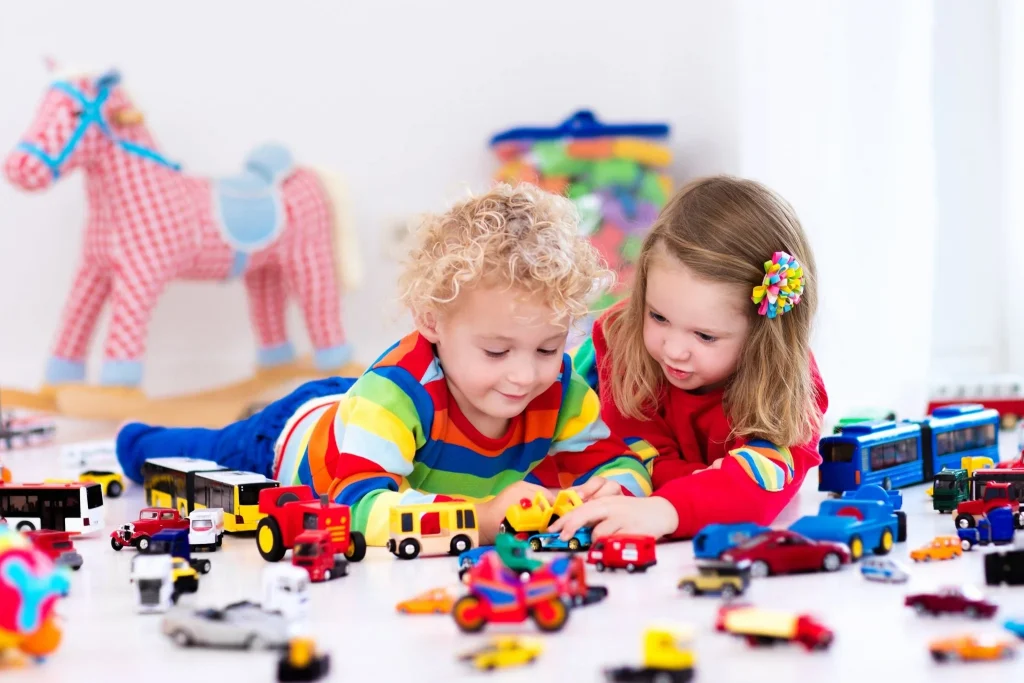 kids playing with toys